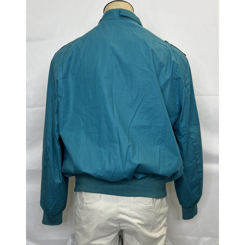 Members Only Vintage Jacket Men's Size 1X Iconic Racer Bomber Jacket Blue Green - Picture 3 of 10